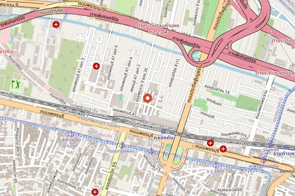 Map showing Anotai Vegetarian Restaurant in Bangkok