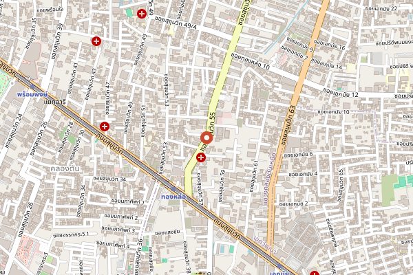 Map showing Broccoli Revolution in Bangkok
