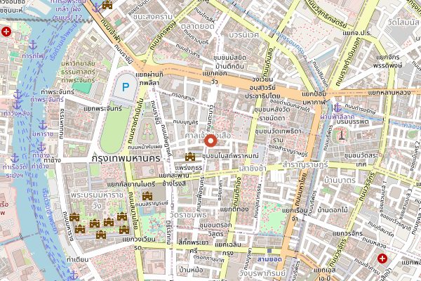 Map showing Ethos Vegetarian Restaurant in Bangkok