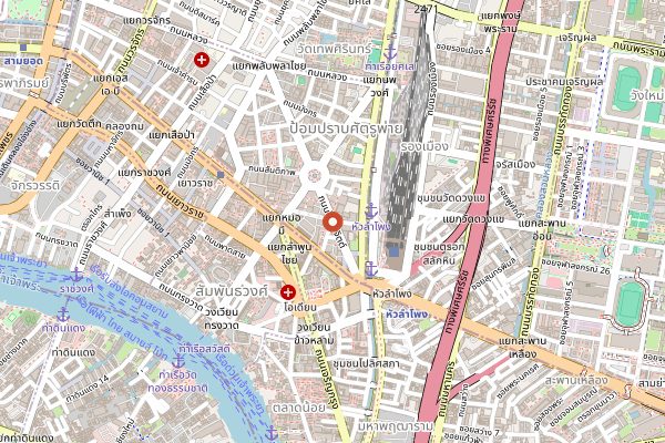 Map showing Charoen Saeng Silom (halal Thai) in Bangkok