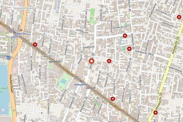 Map showing Rasayana Retreat Raw Food in Bangkok
