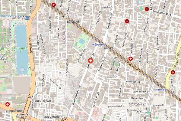 Map showing Veganerie Concept (gluten-free menu) in Bangkok