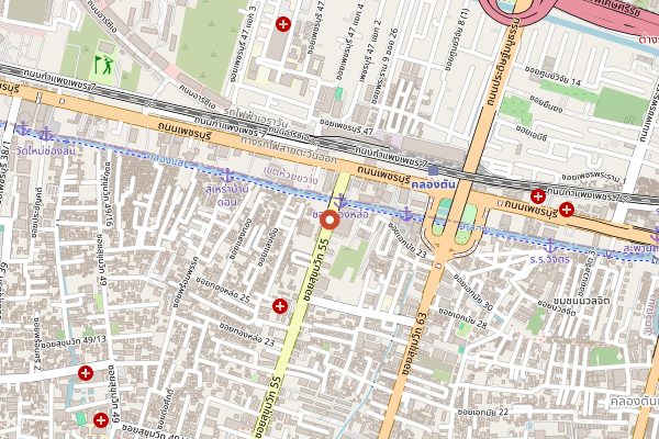 Map showing Wongnai Bangkok Restaurant Week in Bangkok