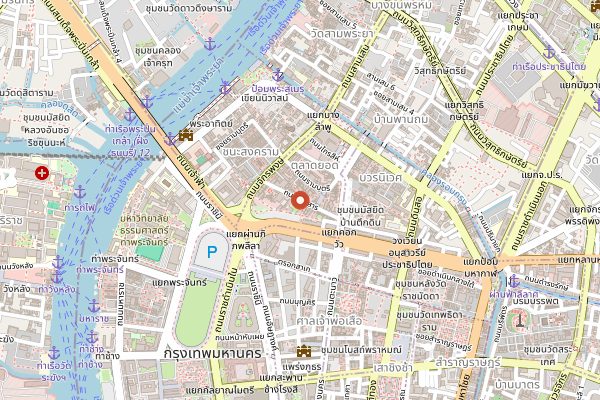 Map showing Songkran Food Festival in Bangkok