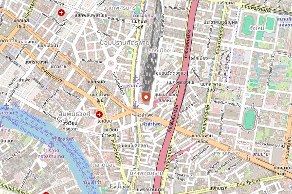 Map showing Saneh Jaan in Bangkok