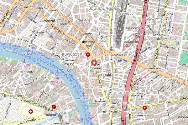 Map showing Bangkok Food Tours in Bangkok