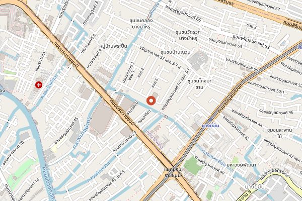 Map showing Supatra River House in Bangkok