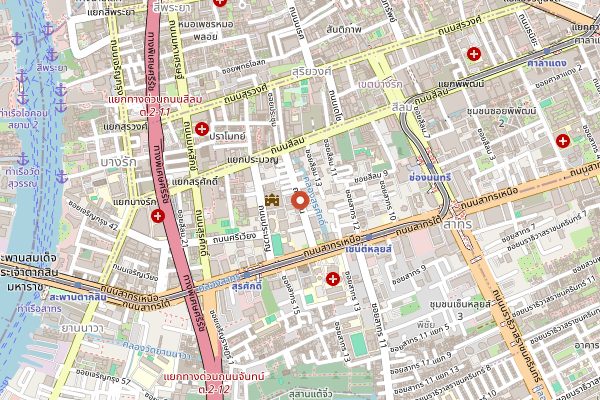 Map showing Krua Aroy Aroy in Bangkok