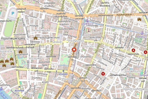 Map showing Thipsamai Pad Thai in Bangkok