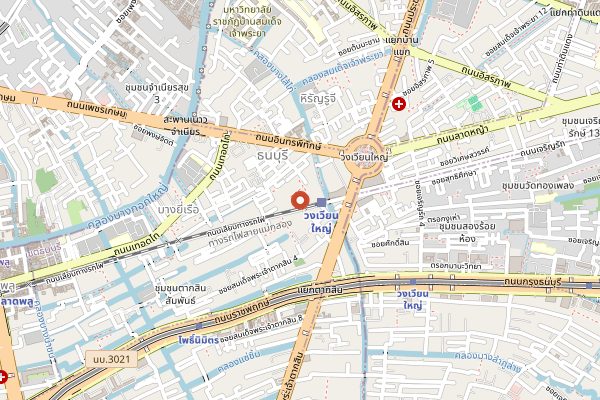 Map showing Iconsiam SookSiam in Bangkok