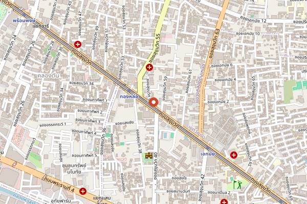 Map showing Octave Rooftop Lounge and Bar in Bangkok