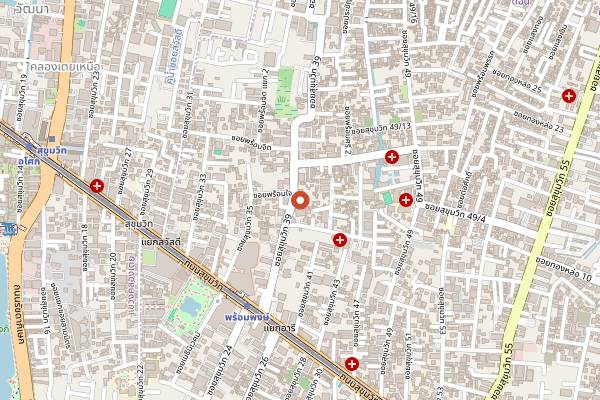 Map showing Q and A Bar in Bangkok