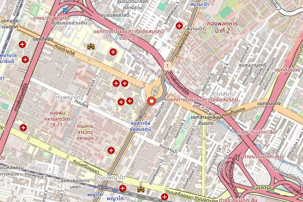 Map showing Saxophone Pub in Bangkok