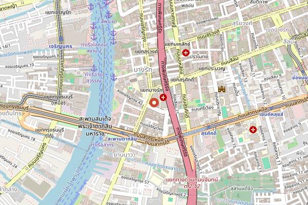 Map showing Sky Bar at Lebua in Bangkok