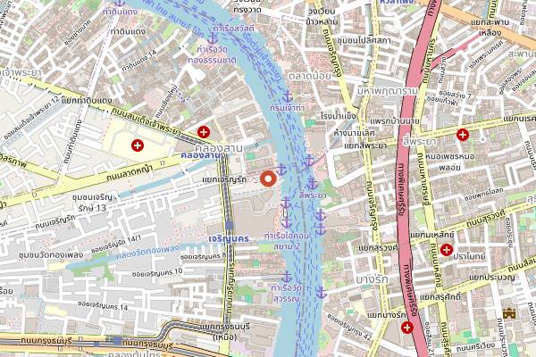 Map showing ThreeSixty Lounge in Bangkok