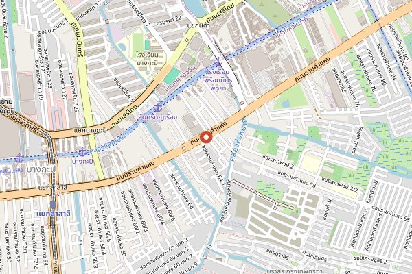 Map showing Baan Tepa Culinary Space in Bangkok