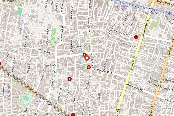 Map showing Vivin Grocery in Bangkok