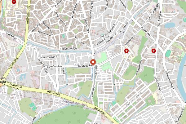 Map showing Saturday Walking Street in Chiang Mai
