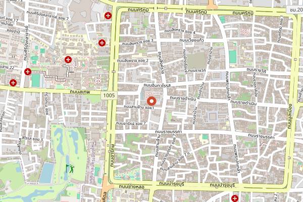 Map showing Chiang Mai Gate Market in Chiang Mai