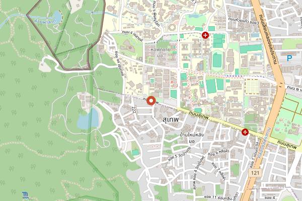 Map showing The 1892 Bar in Chiang Mai