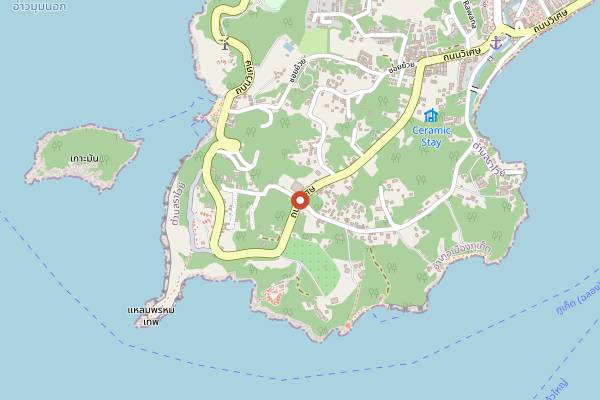 Map showing Raga Coffee and Homemade Bakery in Phuket