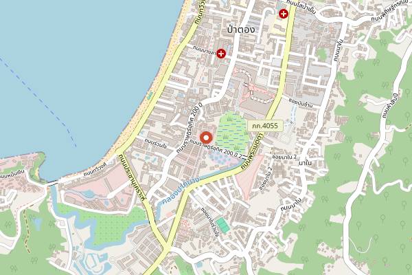 Map showing Bangla Night Market in Phuket