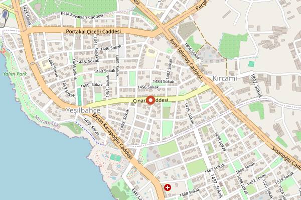 Map showing Sade Patisserie in Antalya
