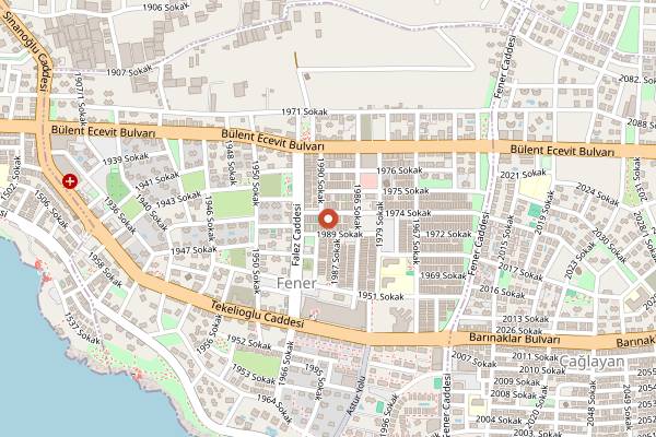 Map showing Il Vicino Pizzeria in Antalya