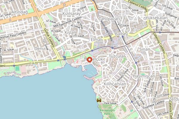 Map showing Çay-Tea's Boutique Cafe in Antalya