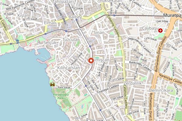 Map showing Luna Garden in Antalya