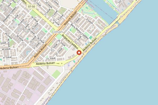 Map showing Riviera Bistro in Antalya