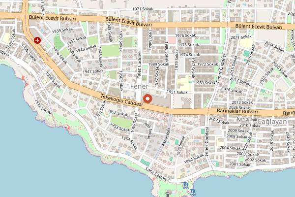 Map showing The Sudd Coffee TerraCity in Antalya