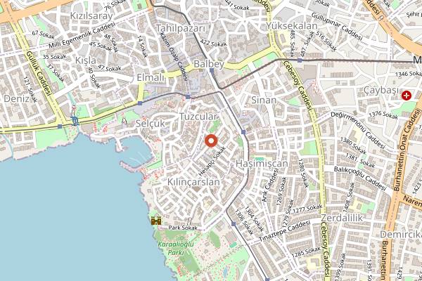 Map showing Level in Antalya