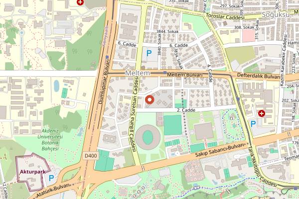 Map showing Sisu Vegan Kitchen in Antalya