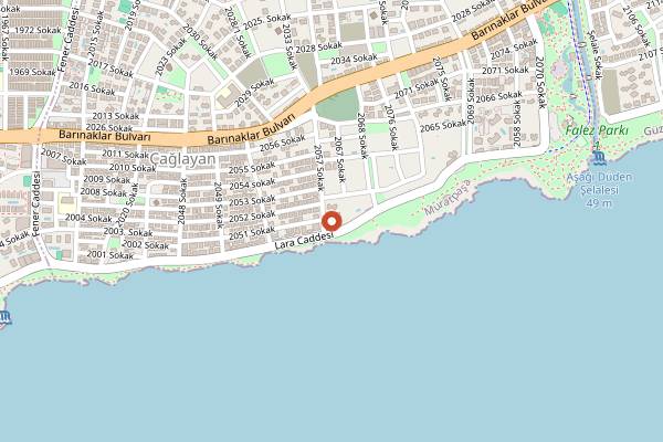 Map showing Antalya Balıkevi in Antalya