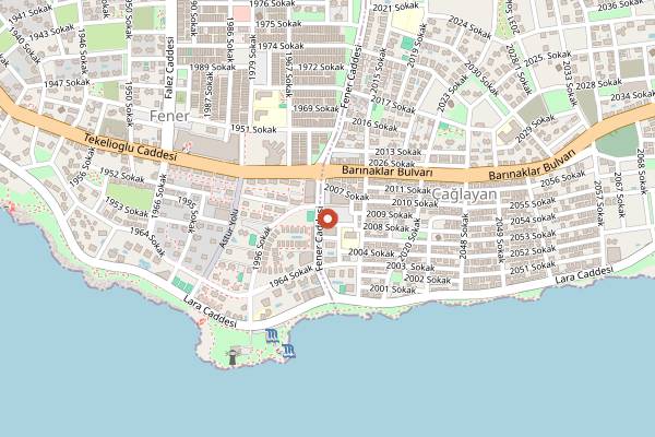 Map showing Ceila Club in Antalya