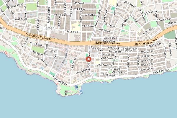 Map showing Kül Yeni Nesil Meyhane in Antalya