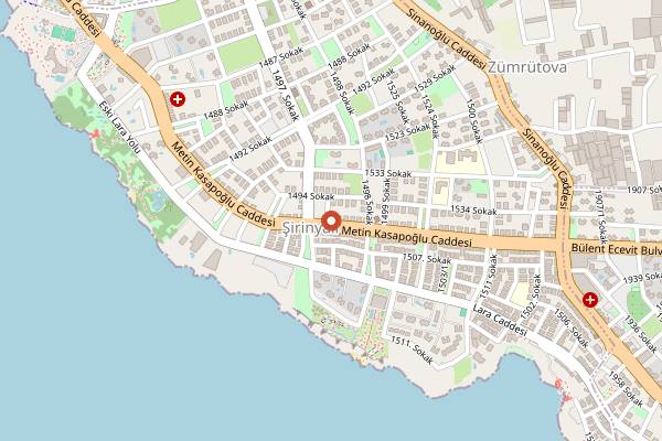 Map showing 7 Köfte & Et in Antalya