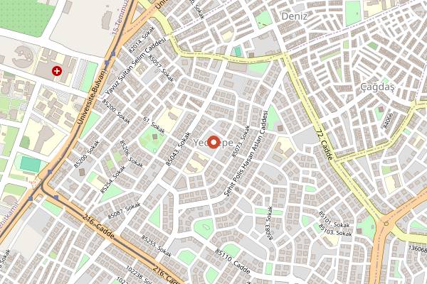 Map showing Kahve Tiryakisi in Gaziantep