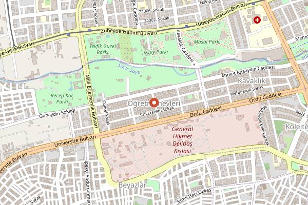 Map showing Treff Bistro in Gaziantep
