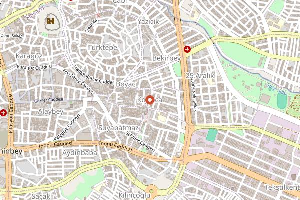 Map showing Metanet Lokantası in Gaziantep