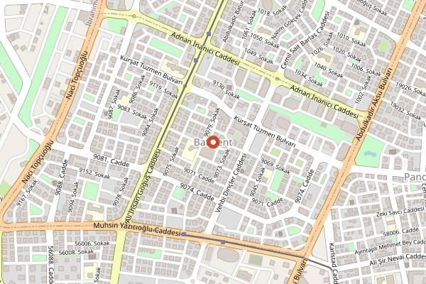 Map showing Valens Life Cafe in Gaziantep