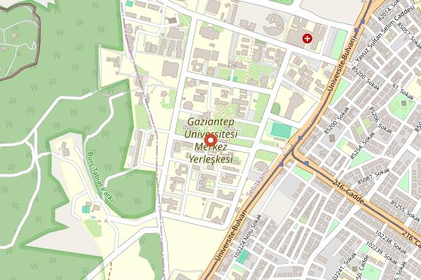 Map showing Almacı Pazarı in Gaziantep