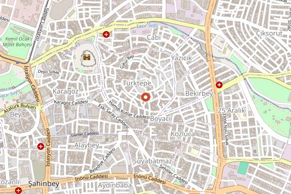 Map showing Ciğerci Mustafa in Gaziantep
