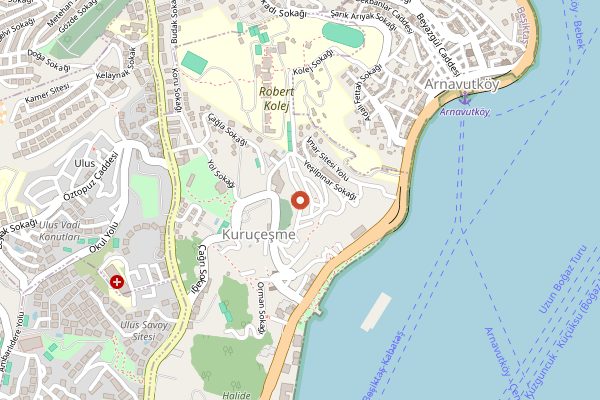 Map showing Alexandra Cocktail Bar in Istanbul
