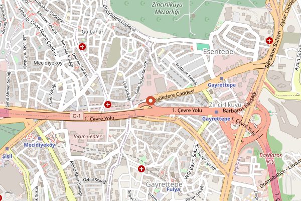 Map showing Bosphorus Brewing Company in Istanbul