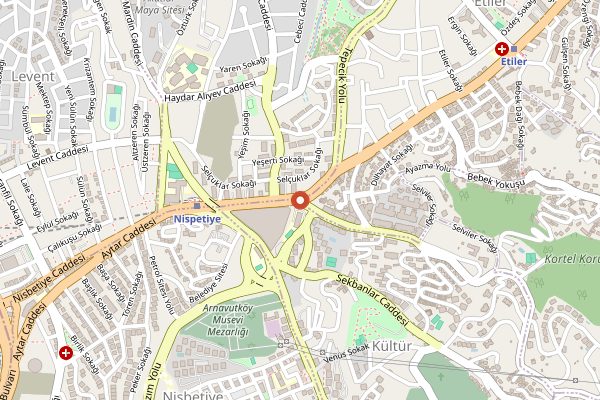 Map showing Beyaz Fırın Brasserie in Istanbul