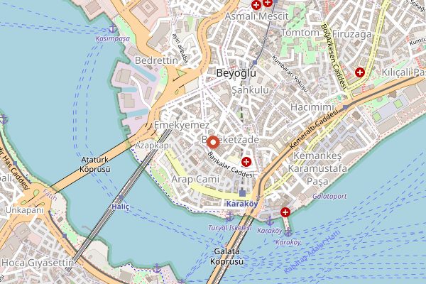 Map showing Privato Cafe in Istanbul