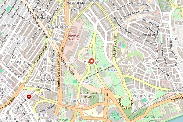 Map showing Petra Roasting Co. in Istanbul