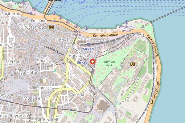 Map showing Les Arts Turcs Cooking Class in Istanbul